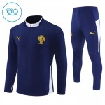 Kinder Portugal Training Sweatshirts Viertelreißverschluss 2024-25 Navy